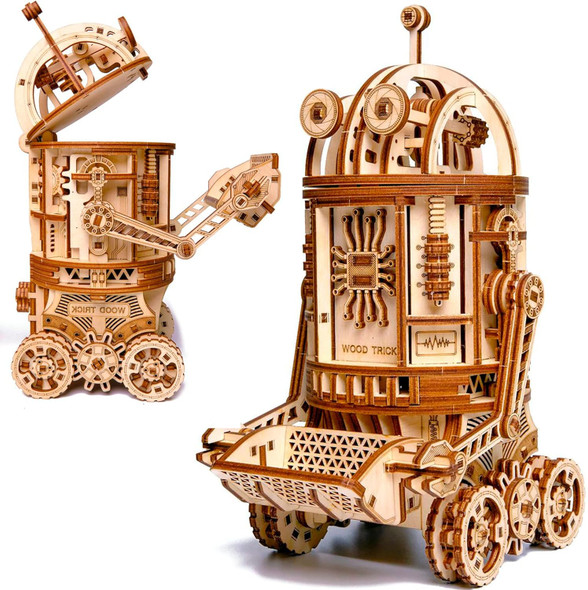 Wood Trick Space Junk Robot 3D Wooden Puzzles for Adults and Kids to Build - Rides up to 13 ft - 9.5x6.7 in - Model Kits for Adults - DIY Wooden Models for Adults to Build
B09GPBNKRM