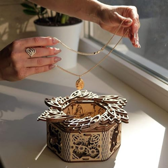 Wood Trick Mystery Flower Für Elise Wooden Music Box Kit - Keepsake & Jewelry Box - 3D Wooden Puzzle for Adults and Kids to Build - DIY
B08KTN4GSP