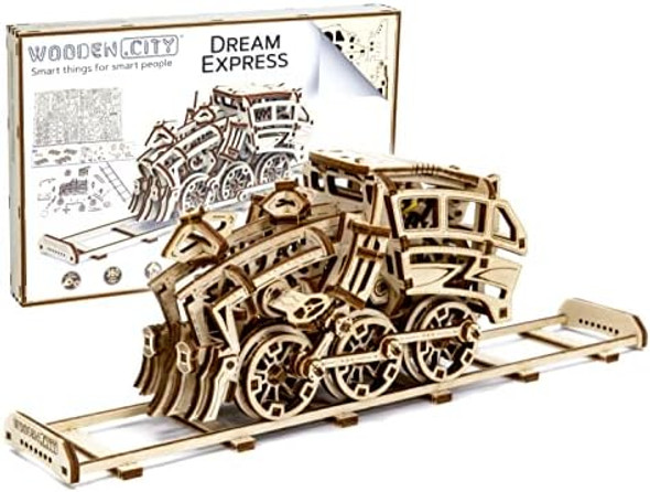 Wooden.City Dream Express 3D Wooden Puzzles for Adults – Build Your Own Train with Rubber‑Band Motor – Self‑Assembly Model DIY – Laser‑Cut Wooden 3D Model for Display and Home Décor
B09VH9NRPM