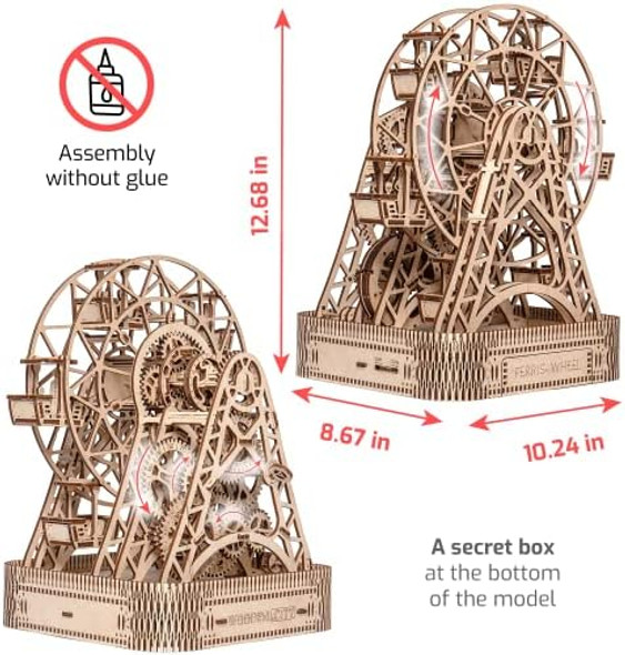 Wooden.City Ferris Wheel 3D Wooden Puzzles for Adults – Build Your Own Ferris Wheel with Rubber‑Band Motor – Self‑Assembly Model DIY for Adults and Teens
B09TPLHJ1W Wooden.City Ferris Wheel 3D Wooden Puzzles for Adults – Build Your Own Ferris Wheel with Rubber‑Band Motor – Self‑Assembly Model DIY for Adults and Teens
B09TPLHJ1W