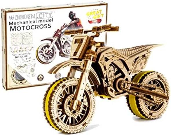 Wooden.City Motocross 3D Puzzle for Adults - Hobby Kit to Build Your Own Wooden Bike - 3D Model Motorcycle Kit - Wood Model Kit
B09VH7S7LM