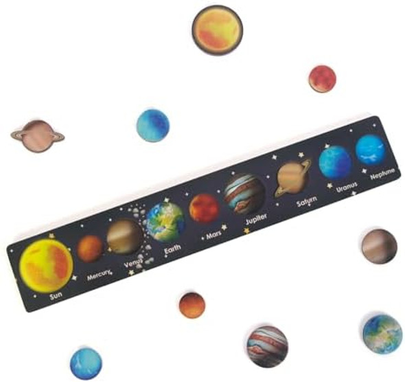 Woodenfun Wooden Solar System Puzzle for Kids 3-5 Wood Space Toys Toddler Montessori Movable Planet Name Board Game Preschool Learning Activities for Boys Girls
B0FFSG834S