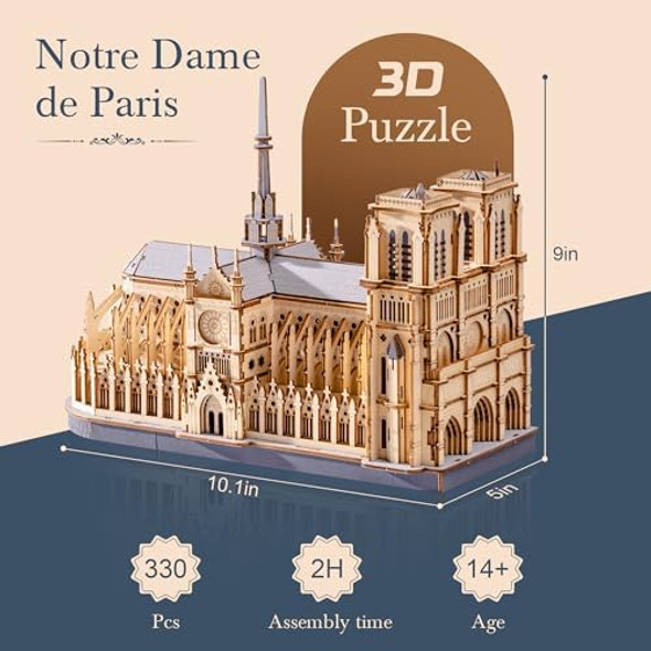 Wowood 3D Wooden Puzzle for Adults — Notre Dame de Paris Cathedral Model Building Sets DIY Craft Kits Unique and Home Decor for Architecture Enthusiast (330PCS)
B0FHWJY1QB Wowood 3D Wooden Puzzle for Adults — Notre Dame de Paris Cathedral Model Building Sets DIY Craft Kits Unique and Home Decor for Architecture Enthusiast (330PCS)
B0FHWJY1QB