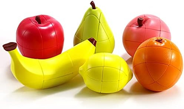 Yealvin Speed Cube Set 3D Fruit Cube Set of Peach Lemon Orange Banana Apple and Pear Magic Cube Bundle Children's Educational Toys Puzzle Cube Brain Teaser 6 Pack
B093RNT2VX