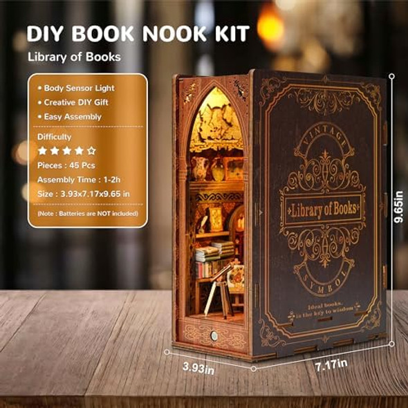 Yedaery Yedaery DIY Book Nook Kit3D Wooden Puzzle Library Model Bookshelf Kit with Miniature LandscapeHome Decorative Immersive Scene Books Ornaments with Sensor Light Tiny Model House for Adults to Build
B0CL92TKBJ Yedaery Yedaery DIY Book Nook Kit3D Wooden Puzzle Library Model Bookshelf Kit with Miniature LandscapeHome Decorative Immersive Scene Books Ornaments with Sensor Light Tiny Model House for Adults to Build
B0CL92TKBJ