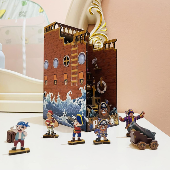 Yiader DIY Book Nook Kit 3D Wooden Puzzle Bookend DIY Dollhouse Kit Insert Decorative Bookend Model with LED Book Shelf Decor Pirate Miniatures Diorama Kit
B0C4FY8K17 Yiader DIY Book Nook Kit 3D Wooden Puzzle Bookend DIY Dollhouse Kit Insert Decorative Bookend Model with LED Book Shelf Decor Pirate Miniatures Diorama Kit
B0C4FY8K17