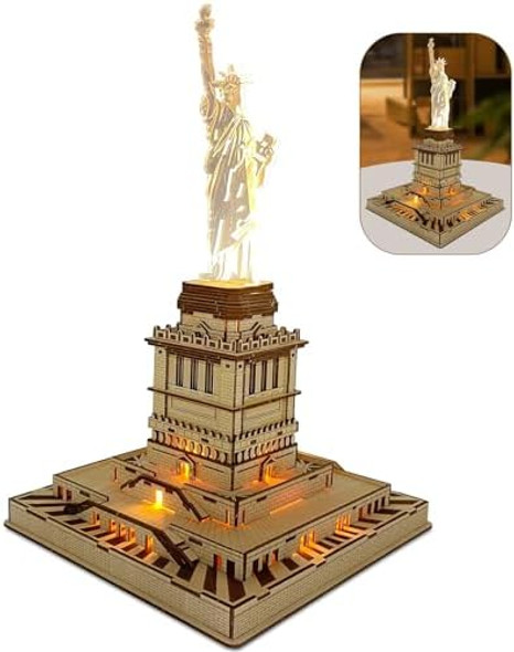 Ysityum 3D Wooden Puzzle for Adults - Statue of Liberty Wood Puzzle Modle Kits with USB LED Light DIY Architecture Building Craft Toy Set Brain Teaser s for Kids & Teens (147PCS)
B0DCNTV18Q
