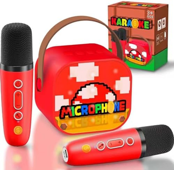 Zosxi Pixel Super Bro Birthday Party Decoration Toys mini Karaoke Machine for Kids Boys Toys Age 4-6 Toys for Boys Birthday s for 4 5 6 7 8 9 10 Years Old Boy Toys Age 6-8 with 2 Microphones
B0F9WVDW74