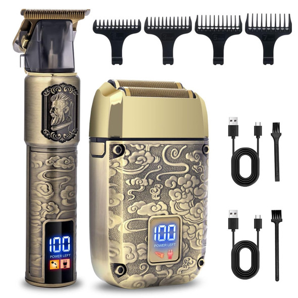 Hatteker Foil Shaver, Head Shaver Kit Beard Trimmer for Men Grooming Shaving Kit, Hair Trimmer, Cordless Head Shavers for Bald Foil Shavers Gifts for Him