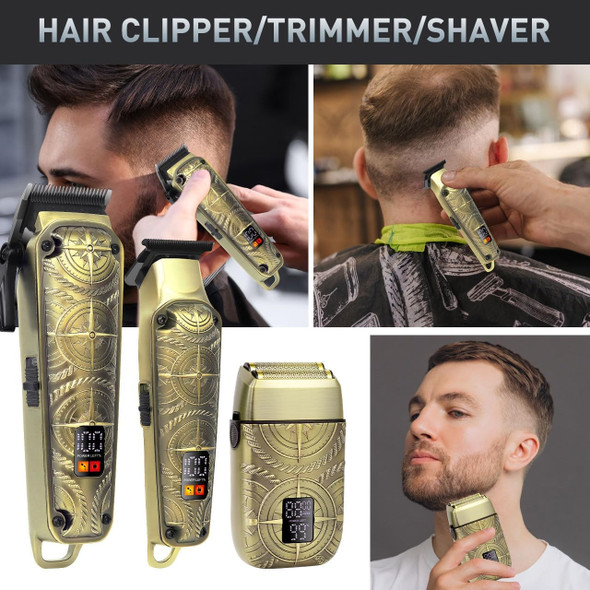 Hatteker Professional 3 in 1 Hair Trimmer - Beard Trimmer & Electric Shaver - Cordless Men's Grooming Set with LCD Display Hatteker Professional 3 in 1 Hair Trimmer - Beard Trimmer & Electric Shaver - Cordless Men's Grooming Set with LCD Display