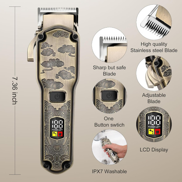 Hatteker Hair Clipper for Men Waterproof Hair Trimmer Electric Shaver Razor, Cordless Hair Clippers Nose Hair Trimmer for Men Shaving Kit for Nose Mustache Body FacialBirthday Gift for Dad Hatteker Hair Clipper for Men Waterproof Hair Trimmer Electric Shaver Razor, Cordless Hair Clippers Nose Hair Trimmer for Men Shaving Kit for Nose Mustache Body FacialBirthday Gift for Dad