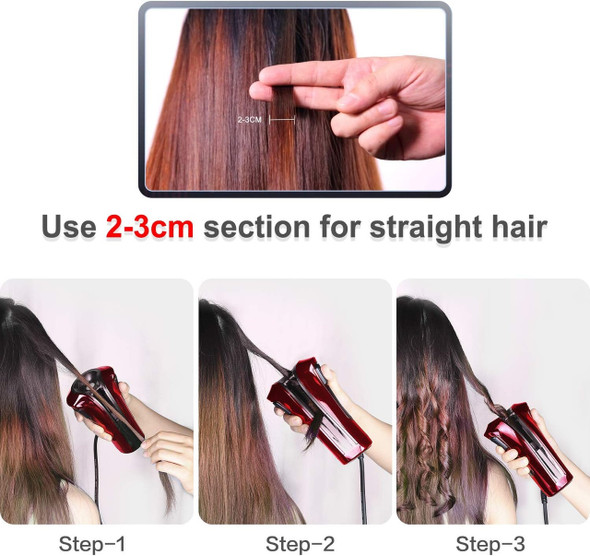 iGutech Automatic Hair Curler with Tourmaline Ceramic Heater and LED Digital red iGutech Automatic Hair Curler with Tourmaline Ceramic Heater and LED Digital red