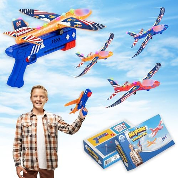 3 Pack Airplane Launcher Toys Led Foam Glider Catapult Airplane Toy For Boys 2 Flight Modes Outdoor Flying Toys Birthday s For Boys Girls 4 5 6 7 8 9 10 11 12 Year Old- 5-6 Year Old Boy Toys 3 Pack Airplane Launcher Toys Led Foam Glider Catapult Airplane Toy For Boys 2 Flight Modes Outdoor Flying Toys Birthday s For Boys Girls 4 5 6 7 8 9 10 11 12 Year Old- 5-6 Year Old Boy Toys