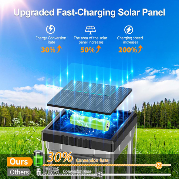 6 Pack Solar Lights Outdoor Up To 15 Hrs Brighter Solar Pathway Lights Luxury Taller Solar Outdoor Light Waterproof For Path Garden Yard Landscape Walkway Driveway Warm White