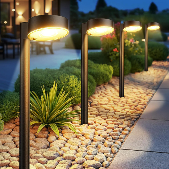 8 Pack Solar Pathway Lights Outdoor 12 Brighter Led Solar Lights Outdoor Waterproof Up To 12 Hrs Modern Path Light For Yard Garden Walkway Driveway Lawn (8 Pack)