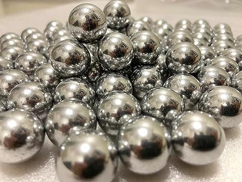 68 Caliber Self Defense Balls 100 Counts 7.3 Grams Hard Aluminum Ammo Solid .68 Cal Projectiles Fit For Byrna Sd/Hd/Le Pistelle X-68 For Training And Target Shooting(Silver Aluminum)