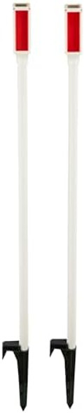 Alpine Corporation 43" H Driveway Markers With Solar-Powered Red Led Lights - Set Of 2