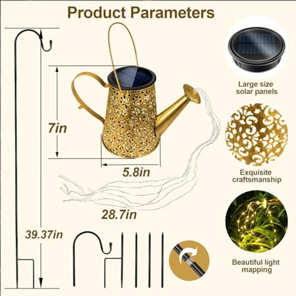Anordsem Solar Watering Can Lights: Garden Light Waterproof Yard Outdoor Decor - Hanging Lanterns Powered For Lawn Porch Decorations - House Warming Birthday s For Mom Grandma Women