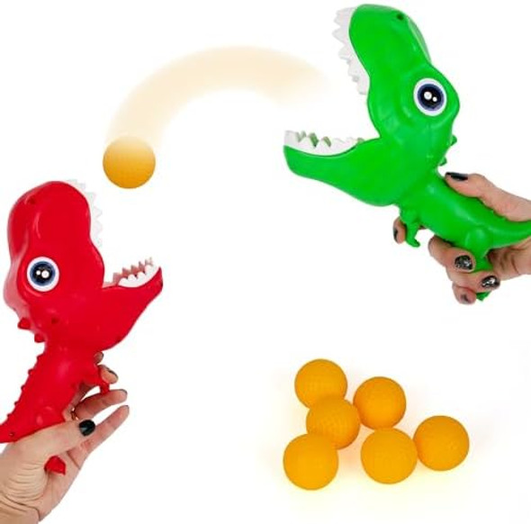Artcreativity Dinosaur Pop And Catch Game - Dino Pop And Catch Toy With 2 Catch Cup Launchers And 6 Balls - Press Trigger To Pop Out The Ball - Summer Games For Kids Outside Play - Outdoor Games Artcreativity Dinosaur Pop And Catch Game - Dino Pop And Catch Toy With 2 Catch Cup Launchers And 6 Balls - Press Trigger To Pop Out The Ball - Summer Games For Kids Outside Play - Outdoor Games
