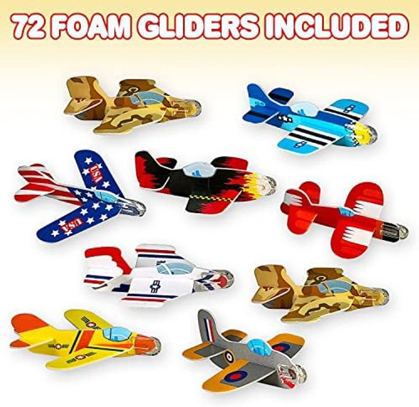 Artcreativity Foam Airplanes For Kids - Bulk Set Of 72 - Lightweight Planes With Various Designs - Individually Packed Foam Glider Planes For Kids - Fun Airplane Party Favors For Boys And Girls Artcreativity Foam Airplanes For Kids - Bulk Set Of 72 - Lightweight Planes With Various Designs - Individually Packed Foam Glider Planes For Kids - Fun Airplane Party Favors For Boys And Girls