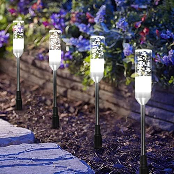 B-Right 6Pcs 570Lm Low Voltage Pathway Lights Outdoor + 4-In-1 Solar Powered Landscape Spotlights With Remote Control