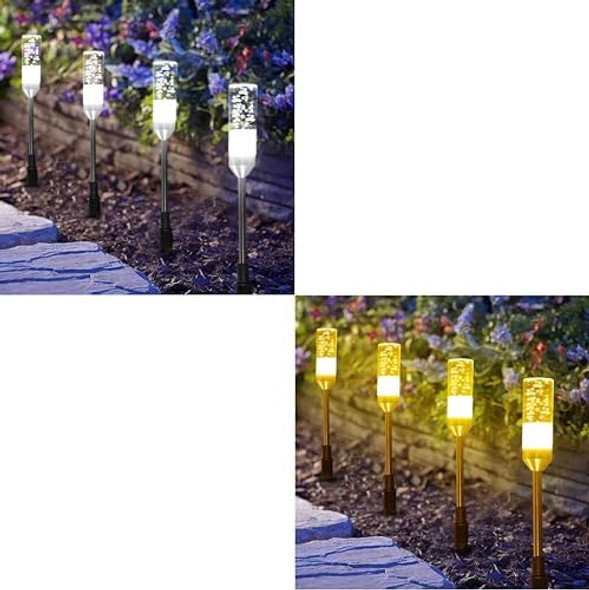 6 Pack Warm White Landscape Path Lights & 6 Pack Cool White Outdoor Pathway Lights