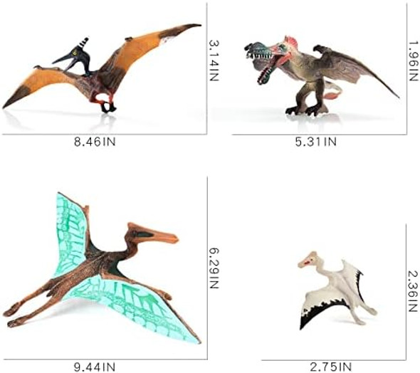 Realistic Pterodactyl Dinosaur Toy Playset Flying Dinosaur Party Pteranodon Model Early Educational Cognitive Toys For 5 6 7 8 Years Old Boys Girls Kid Toddlers 4 Pcs Realistic Pterodactyl Dinosaur Toy Playset Flying Dinosaur Party Pteranodon Model Early Educational Cognitive Toys For 5 6 7 8 Years Old Boys Girls Kid Toddlers 4 Pcs
