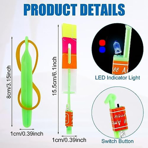 Boxob 24 Set Led Arrow Helicopter Flying Toy Flying Light Up Night Toys Spin Copter Led Flying Toy Flying Light Up Toy For Outdoor Game Party Favors Boxob 24 Set Led Arrow Helicopter Flying Toy Flying Light Up Night Toys Spin Copter Led Flying Toy Flying Light Up Toy For Outdoor Game Party Favors