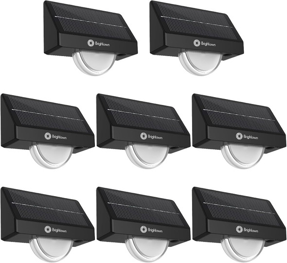 Brightown Solar Stair Lights Outdoor Solar Step Lights Outdoor Waterproof Ip68 Multiple Color Modes Outdoor Step Light For Garden Stair Front Step Front Porch Deck Sidewalk And Pool