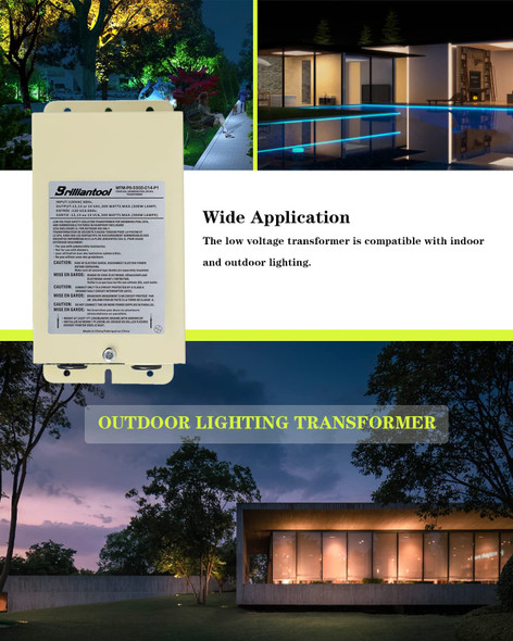 300W Pool Light Transformer- Multi-Tap Low Voltage Transformer For Pool Spa Lighting Fountain Landscape Lights-Converts 120V Ac To 12V/13V/14V Ac-Overload Protection