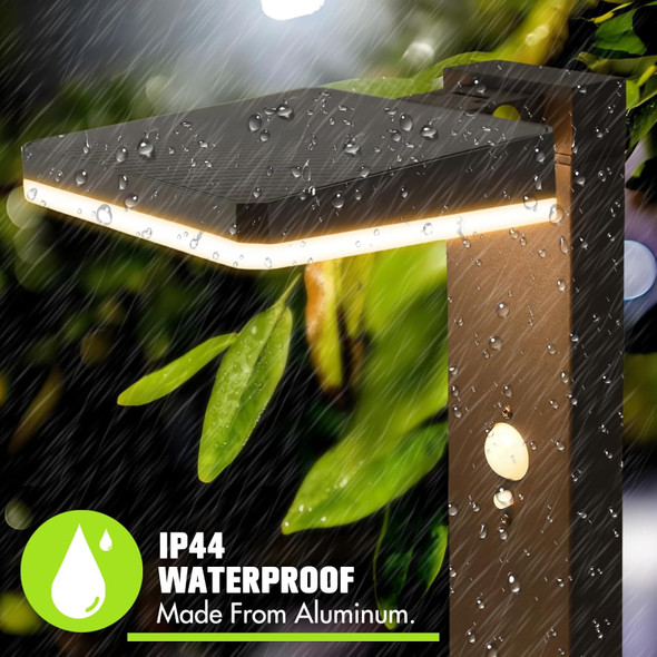 Solar Motion Pathway Lights Outdoor 2 Pack Solar Powered Garden Lights Waterproof 72 Led 600 Lumens Super Bright Motion Sensor Solar Path Light Aluminum Black Garden Light With Groundstake