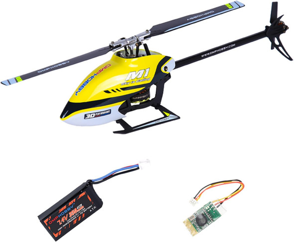 Omphobby M1 V1 Rc Helicopter For Adults - 6Ch 3D Aerobatic Rc Helicopters Outdoor With Dual Brushless Direct-Drive Motors Outdoor Mini Rc Aircraft For Advanced Pilots（Bnf Version Orange）