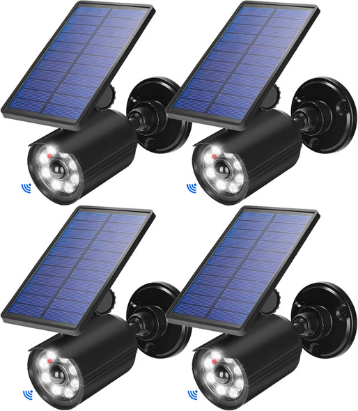 Solar Motion Lights Outdoor 2000Lm Security Flood Lights Ip67 Waterproof Spot Lights For Yard Porch Garage 3 Pack