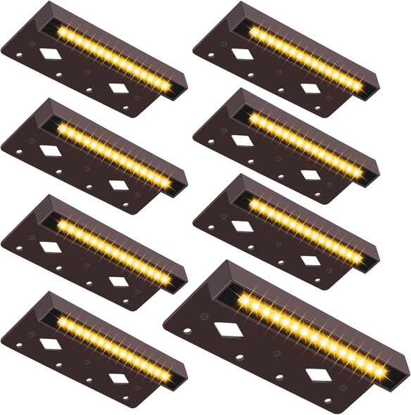 Update 7 Inch Retaining Wall Lights- 8-Pack 4W Led Hardscape Paver Lights 12V Ac/Dc Low Voltage Landscape Lighting 2700K Soft White Ip65 Waterproof Ul Listed Cord For Step Deck Accent