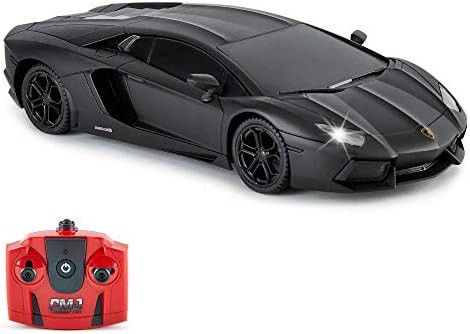 Cmj Rc Cars Lamborghini Lp700-4 Remote Control Rc Car Officially Licensed 1:24 Scale Working Lights 2.4Ghz. Great Kids Play Toy Auto (Black)