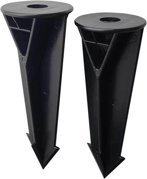 Coloer Landscape Lights 8 Inch In-Ground Stake Spikes Replacement 1/2" Nps Thread With Side Wire Way Medium Size Heavy Duty Universal Slot Large Ground Post For Outdoor Garden Lights(2 Pack)