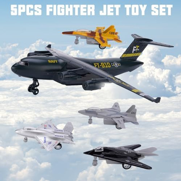 5 Pack Army Navy Airplane Toys Set With Light & Sounds Military Fighter Jet Die Cast Plane Metal Aircraft Toy Pull Back Aircraft For Kids Toddlers Boys Girls Ages 3+ 5 Pack Army Navy Airplane Toys Set With Light & Sounds Military Fighter Jet Die Cast Plane Metal Aircraft Toy Pull Back Aircraft For Kids Toddlers Boys Girls Ages 3+