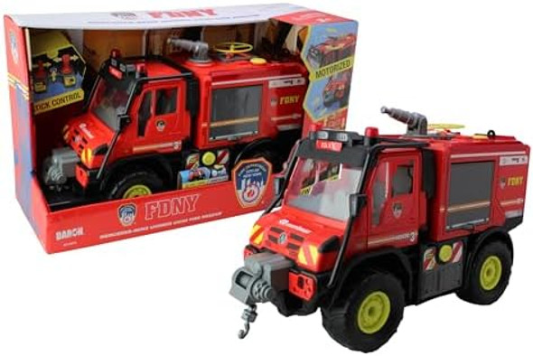 Daron Fdny Heavy Rescue Fire Truck – Emergency Vehicle Toy With Lights Sounds Drones And Water Cannon For Kids Ages 3+