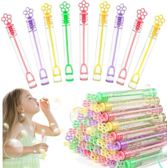 Derayee 36Pcs Mini Bubble Wands For Kids Bulk Flower Bubble Party Favors Toys For Birthday Wedding s Goodie Bag Stuffers Classroom Prizes Indoor Outdoor Activities For Girls & Boys
