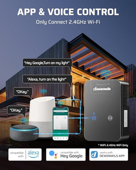 Dewenwils 300W Low Voltage Landscape Transformer Wifi With 2 Zones Outdoor Landscape Lighting Transformer 120V Ac To 12/15V Ac Compatible With Alexa & Google Assistant Etl Fcc Listed Dewenwils 300W Low Voltage Landscape Transformer Wifi With 2 Zones Outdoor Landscape Lighting Transformer 120V Ac To 12/15V Ac Compatible With Alexa & Google Assistant Etl Fcc Listed