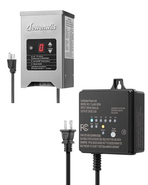 Dewenwils Low Voltage Landscape Transformer With Photocell Sensor & Timer Outdoor Waterproof Transformer For Led Lighting Spotlight Etl Listed… Dewenwils Low Voltage Landscape Transformer With Photocell Sensor & Timer Outdoor Waterproof Transformer For Led Lighting Spotlight Etl Listed…