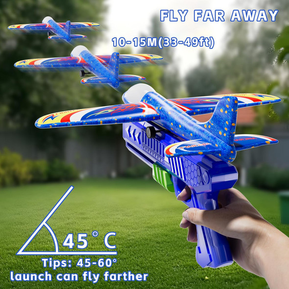 3 Pack Airplane Launcher Toys 2 Flight Modes Foam Glider Airplane With Colorful Light Kids Outdoor Flying Toys Boys Toys For Ages 4-8 s For 4-8 Years Old Boys Girls 3 Pack Airplane Launcher Toys 2 Flight Modes Foam Glider Airplane With Colorful Light Kids Outdoor Flying Toys Boys Toys For Ages 4-8 s For 4-8 Years Old Boys Girls