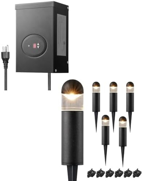 Dewenwils 120W Low Voltage Landscape Transformer Outdoor Transformer With Timer And Photocell Sensor Edishine Low Voltage Landscape Lighting 12V 3W 3000K Warm White Electric Outdoor Bollard Lights