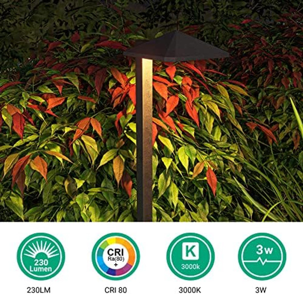 Dewenwils 200W Low Voltage Landscape Transformer 3 Individually Controlled Outputs 3W Led Low Voltage Landscape Lights