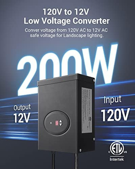 Dewenwils 200W Low Voltage Landscape Transformer Edishine Low Voltage Landscape Lights 12V 2W 150Lm 3000K Outdoor Landscape Lighting & Accessories