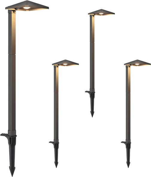 Edishine Low Voltage Pathway Lights Wired 2700K 100Lm 5.5W 50000Hrs 12V Waterproof Outdoor Lighting & Accessories Modern Aluminum Electric Led Path Lights For Sidewalk Yard Garden