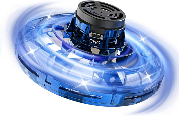 Blue Hand Operated Mini Drones For Kids Cool Magic Ufo Flying Orb Ball Toy Hover Boomerang Fidget Spinner With Lights Indoor Outdoor Christmas Birthday s For Boys Girls Teens 8 9 10+