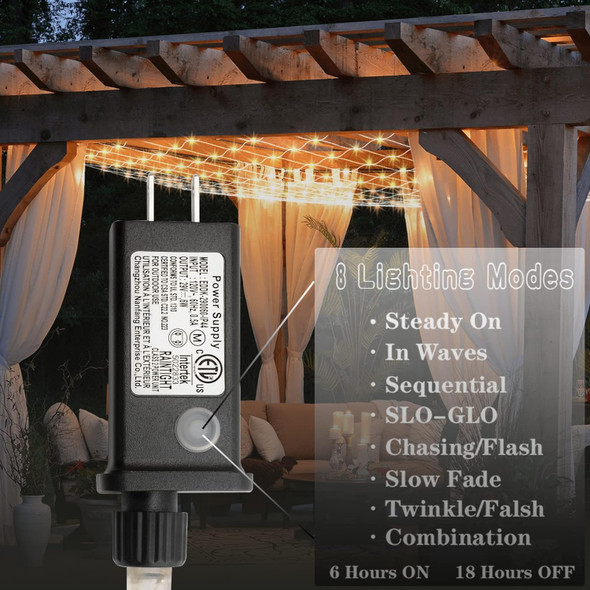 Eueasy Led Lights Outdoor Fairy Lights Chandelier - 270L Gazebo Net Lights With 8 Lighting Modes 10×10 Ft Chandelier For Pergolas，Wedding Bush Christmas