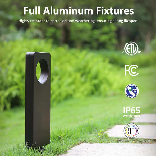 Outdoor Led Pathway Lights Wired 12-24V Ac/Dc Low Voltage Landscape Lights Wired For Outdoor Waterproof Walkway Driveway 3W 3000K Aluminium Unique Modern Bronze Pack Of 4