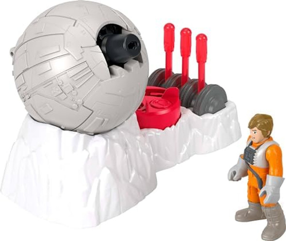 Fisher-Price Imaginext Star Wars Toys Rebel Base Cannon Launcher With Luke Skywalker Metal Character Key For Kids Ages 3+ Years